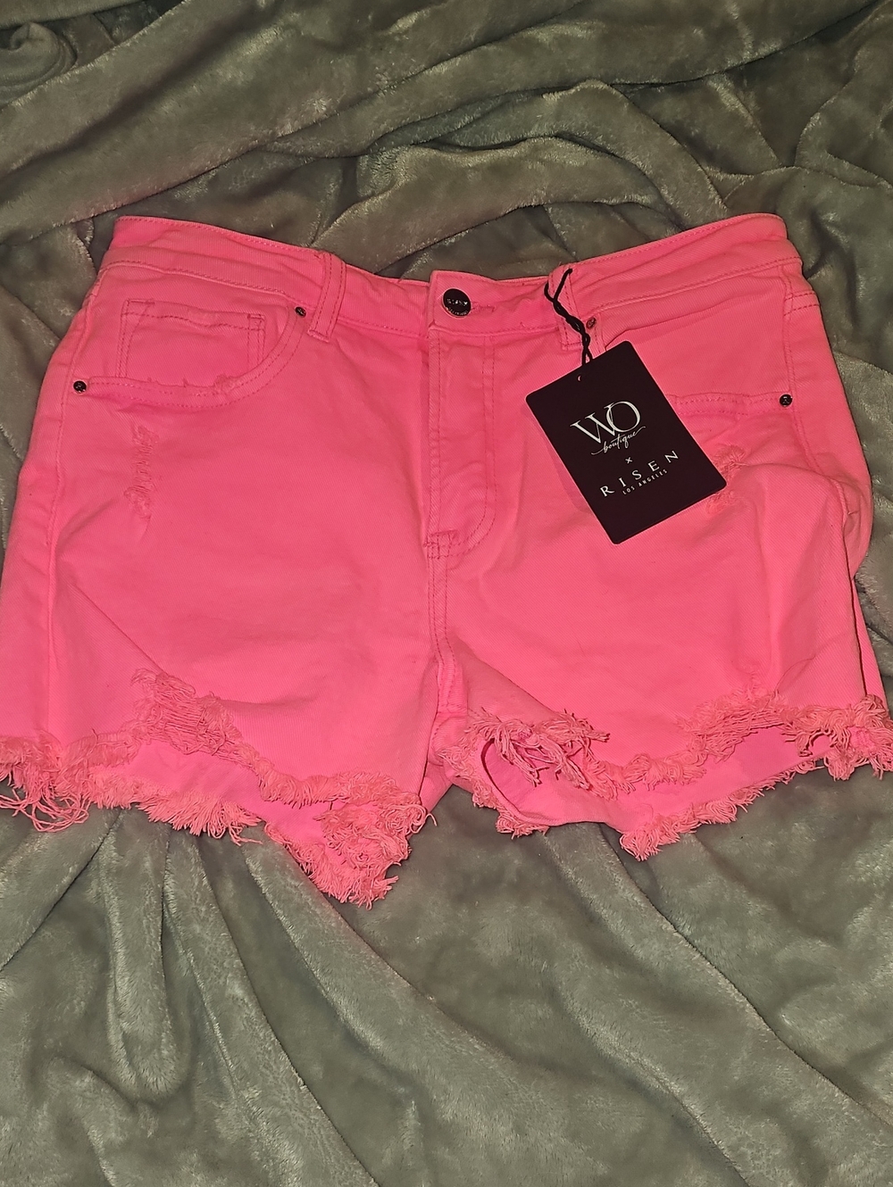 Willow Boutique Charleigh Risen Shorts HOT PINK
